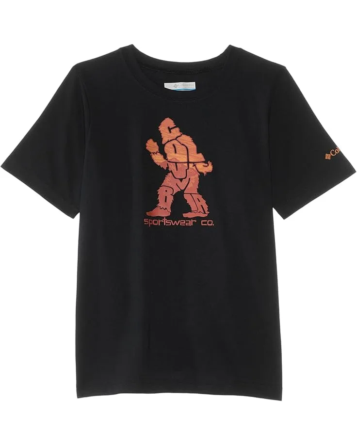 Футболка Columbia Kids La Poudre Pass Short Sleeve Tee (Little Kids/Big Kids), Black/Living Legend