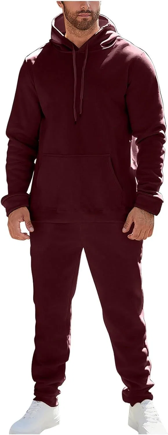Спортивный костюм из двух предметов, худи и спортивные штаны, Generic, Wine — фото 2