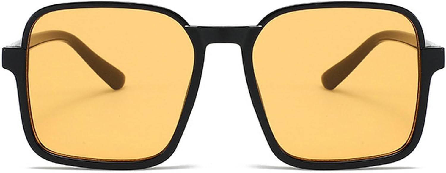 

Винтажные большие квадратные солнцезащитные очки для женщин, модные солнцезащитные очки в полуободковой оправе, женские очки цвета шампанского и оранжевого, с защитой от УФ-излучения UV400 mincl, Yellow