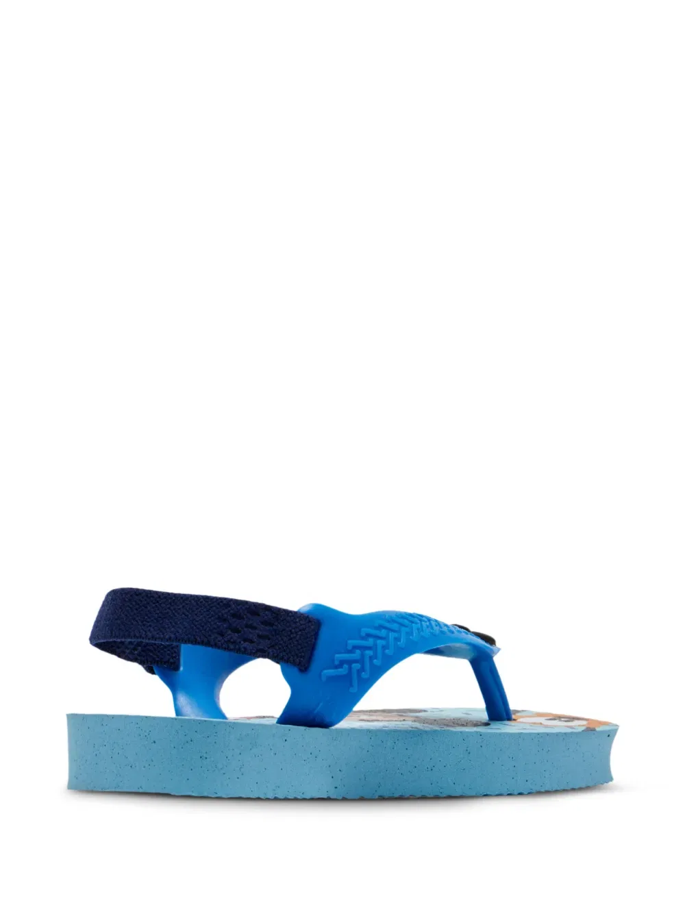 Шлепанцы с графическим принтом и эластичным ремешком Havaianas Kids, синий — фото 3