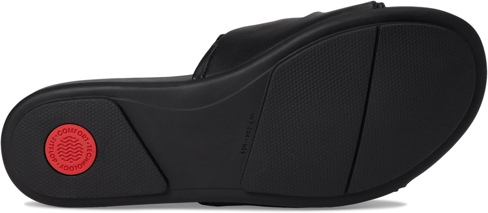Сандалии FitFlop Gracie Soft-Twist Leather Slides, цвет All Black — фото 3
