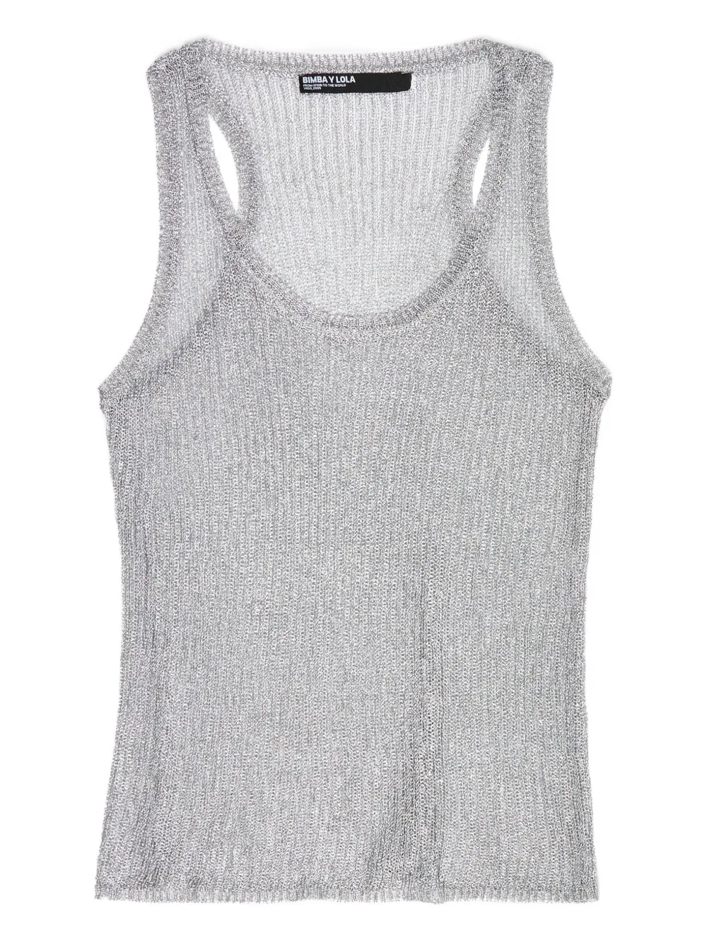 

Трикотажный топ с люрексом Bimba Y Lola, серый