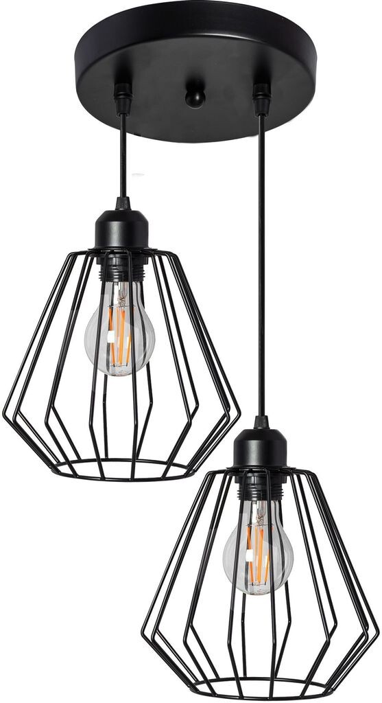 

Подвесной светильник Toollight 392196 Metal Loft Черный, 2 источника света E27 Toolight