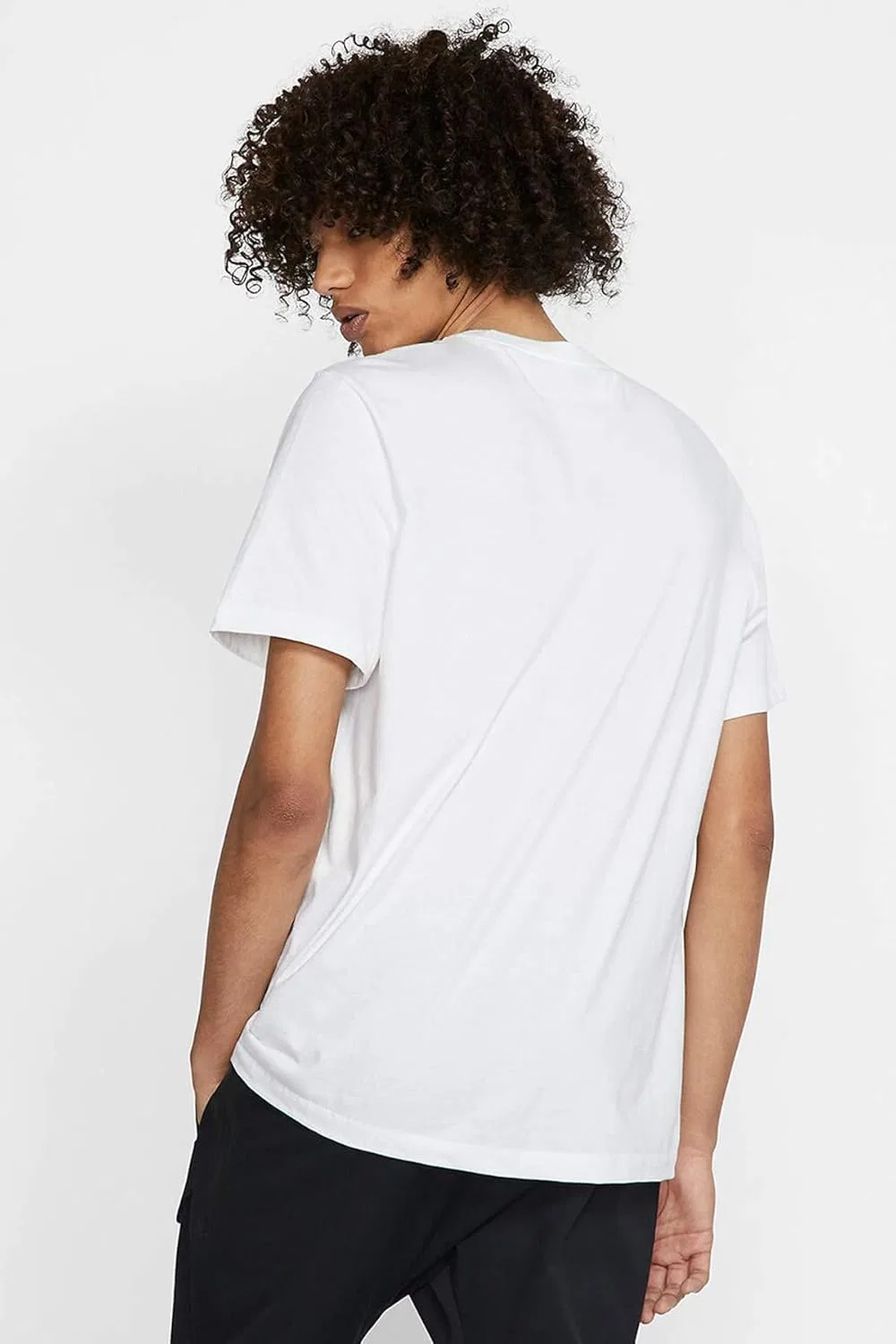 Футболка Nike Sportswear, хлопок, белый/черный/университетский красный — фото 3