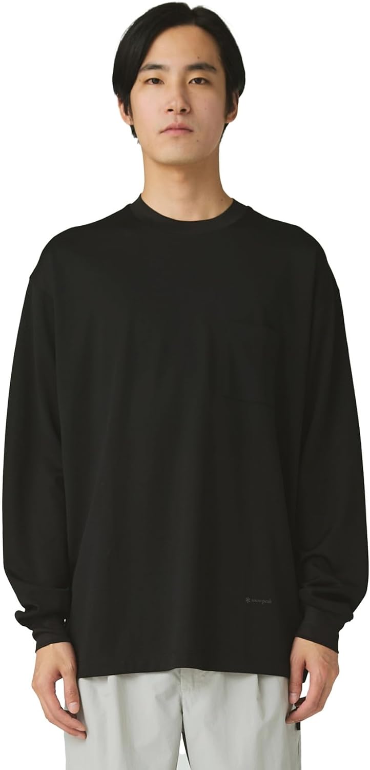 

Футболка с длинными рукавами Snow Peak SW-25AU017 из гибридной шерстяной сетки, черный