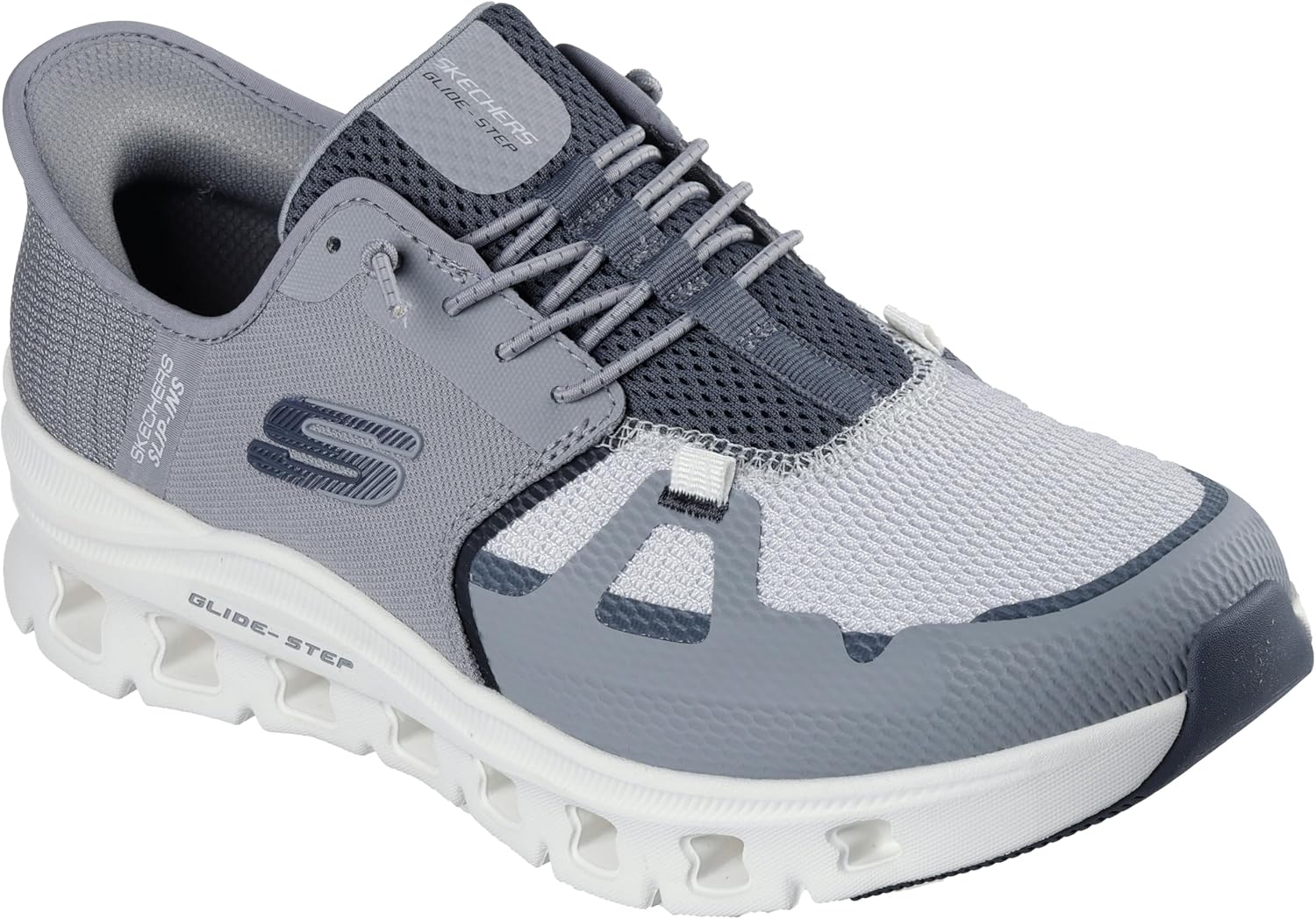 Мужские кроссовки Skechers Glide-Step Pro без шнурков, серый/угольный — фото 4