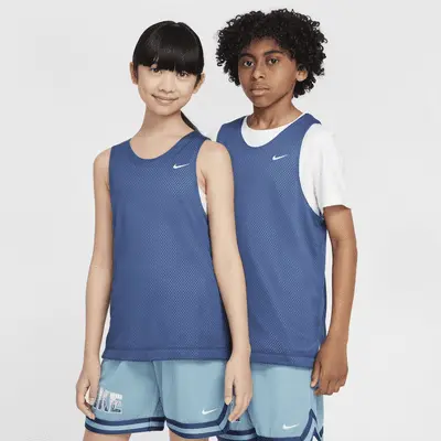 

Джерси Nike Big Kids' Dri-FIT Reversible Jersey, цвет Mystic Navy/Denim Turquoise/White