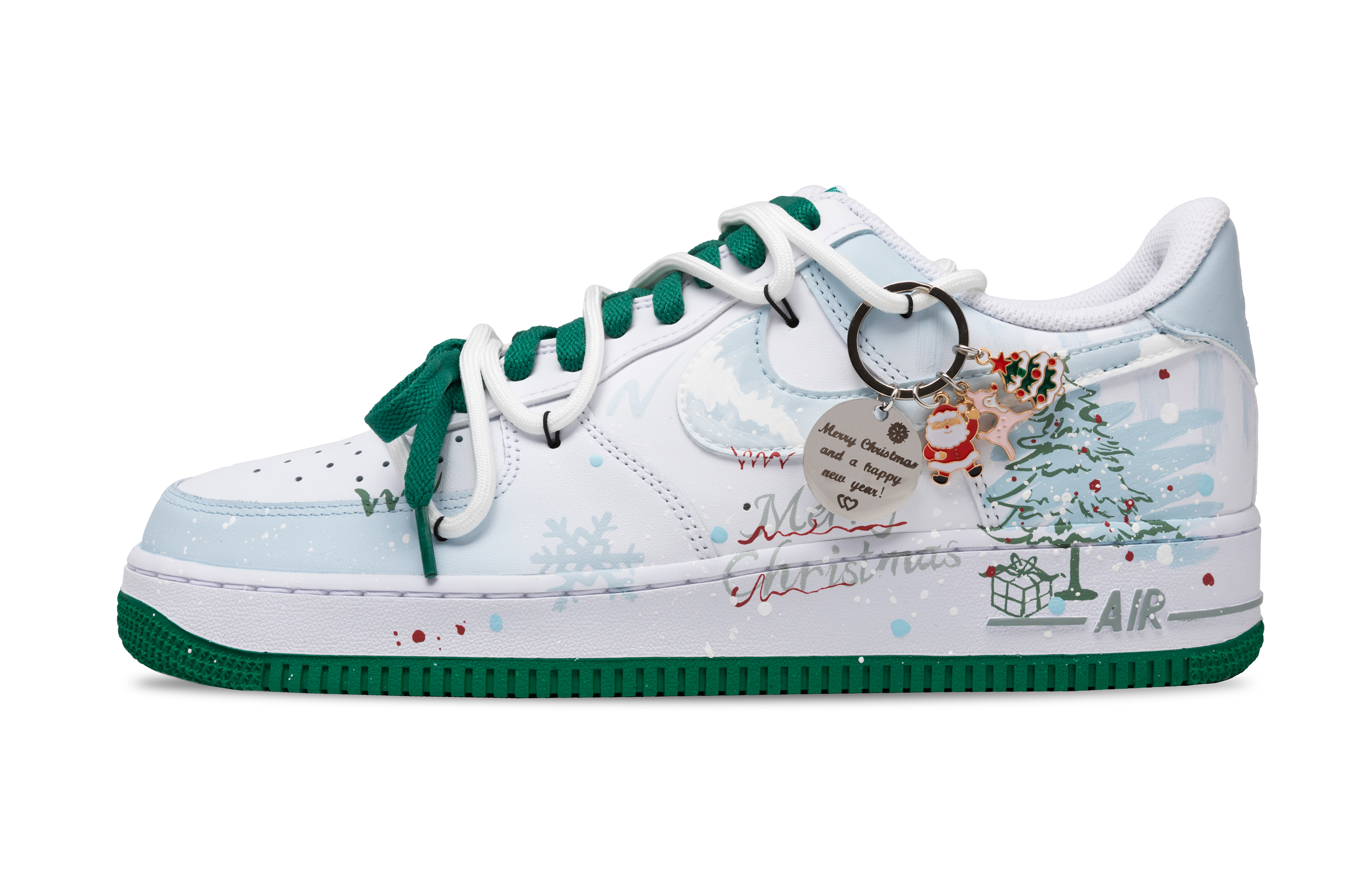 

Nike Кроссовки Air Force 1 с низким верхом, противоскользящие, износостойкие, для скейтбординга, мужские, белые, синие