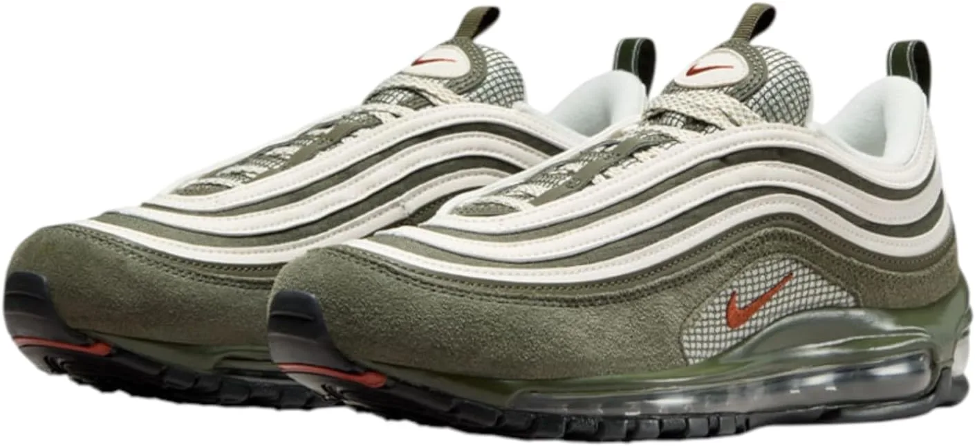Мужские кроссовки NIKE Air Max 97, черный/оранжевый/хаки — фото 2