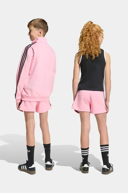 Шорты детские с эластичным поясом Adidas Originals, розовый — фото 3