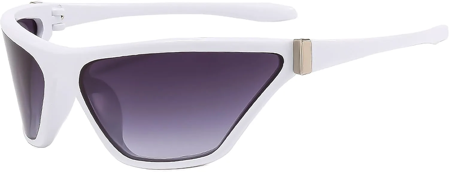 

Модные футуристические солнцезащитные очки «кошачий глаз» с обтекаемой формой, стильные солнцезащитные очки в духе 2000-х годов, для женщин и мужчин Generic, B