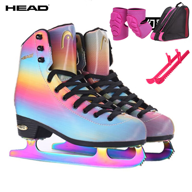 

HEAD Коньки для фигурного катания австрийского бренда с лезвиями F600 Iridescent, в комплекте чехлы, сумка и наколенники, размер 38