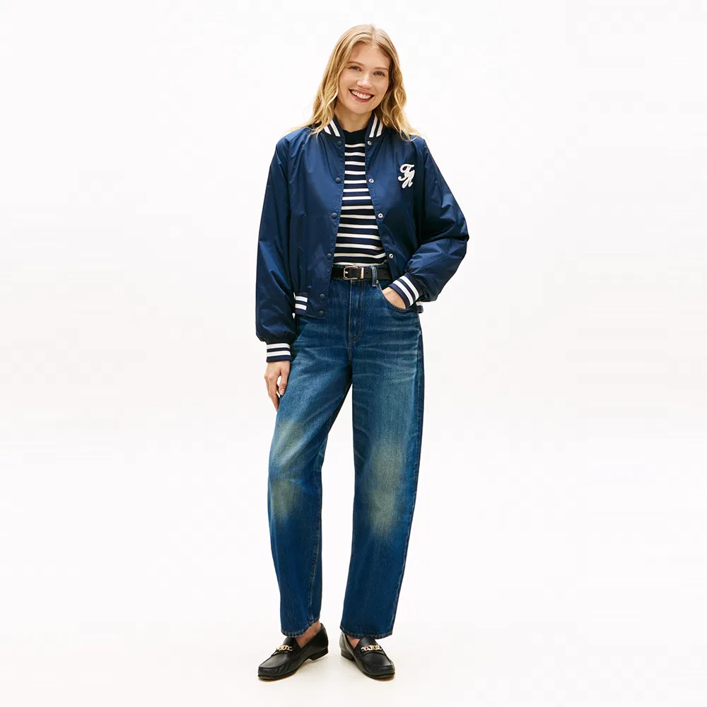Женская бомбер-куртка Signature Varsity тёмно-синяя от Tommy Hilfiger Women — фото 2