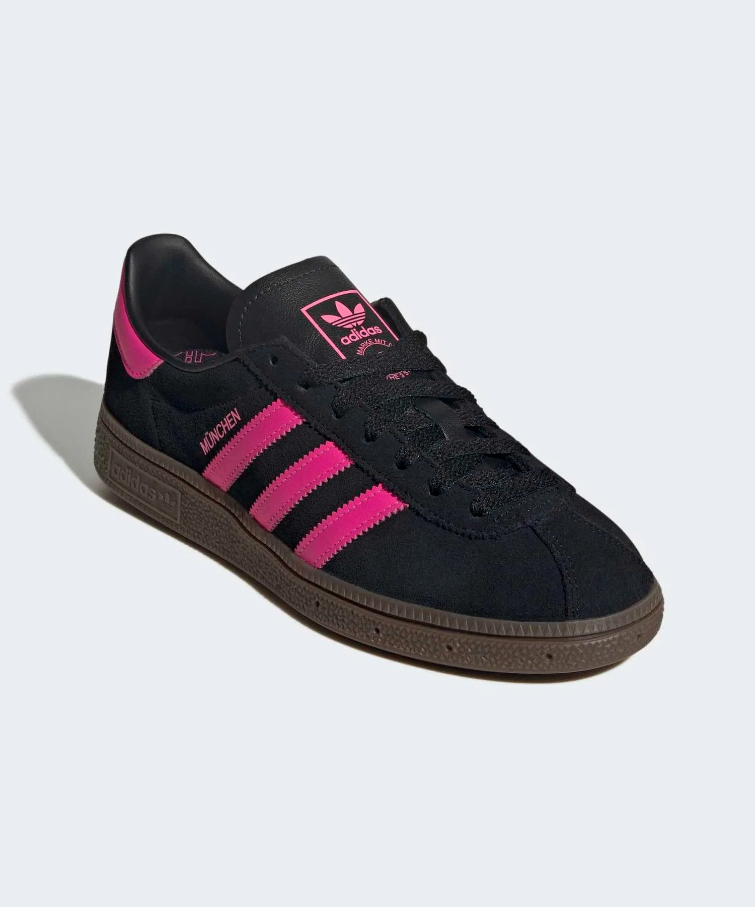 Унисекс кроссовки кожаные Adidas Originals Muenchen чёрные — фото 4