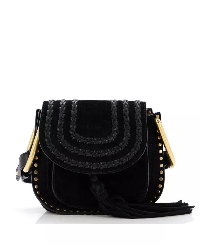 

Мини-сумочка Hudson из замши с прошивкой Pre-Owned Chloe, черный