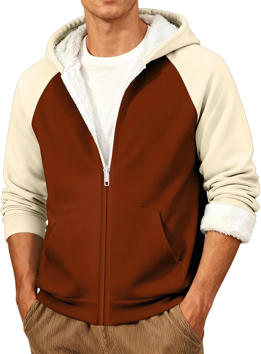 

Мужская толстовка с капюшоном на молнии Color Block