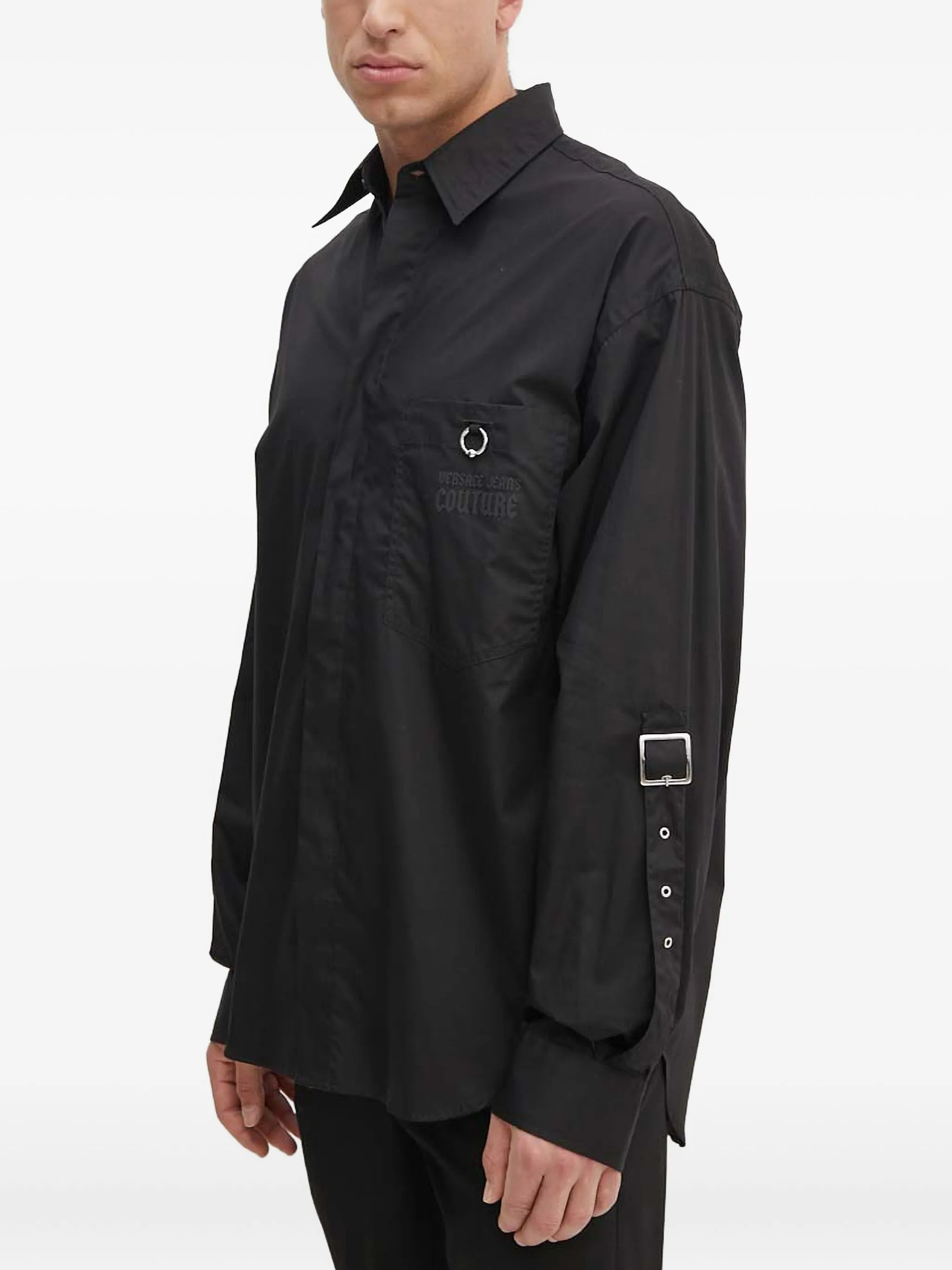 

Рубашка с пряжкой Versace Jeans Couture, черный