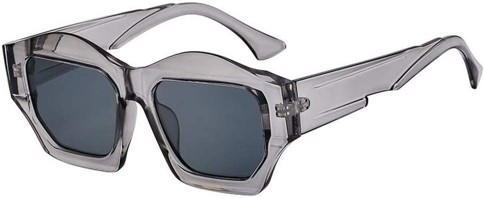 

Солнцезащитные очки с геометрической оправой в форме многоугольника для женщин, роскошные, модные, нестандартной формы, в стиле панк, с защитой от УФ-излучения UV400, для мужчин, SUN4535 Generic, C4transparentgray