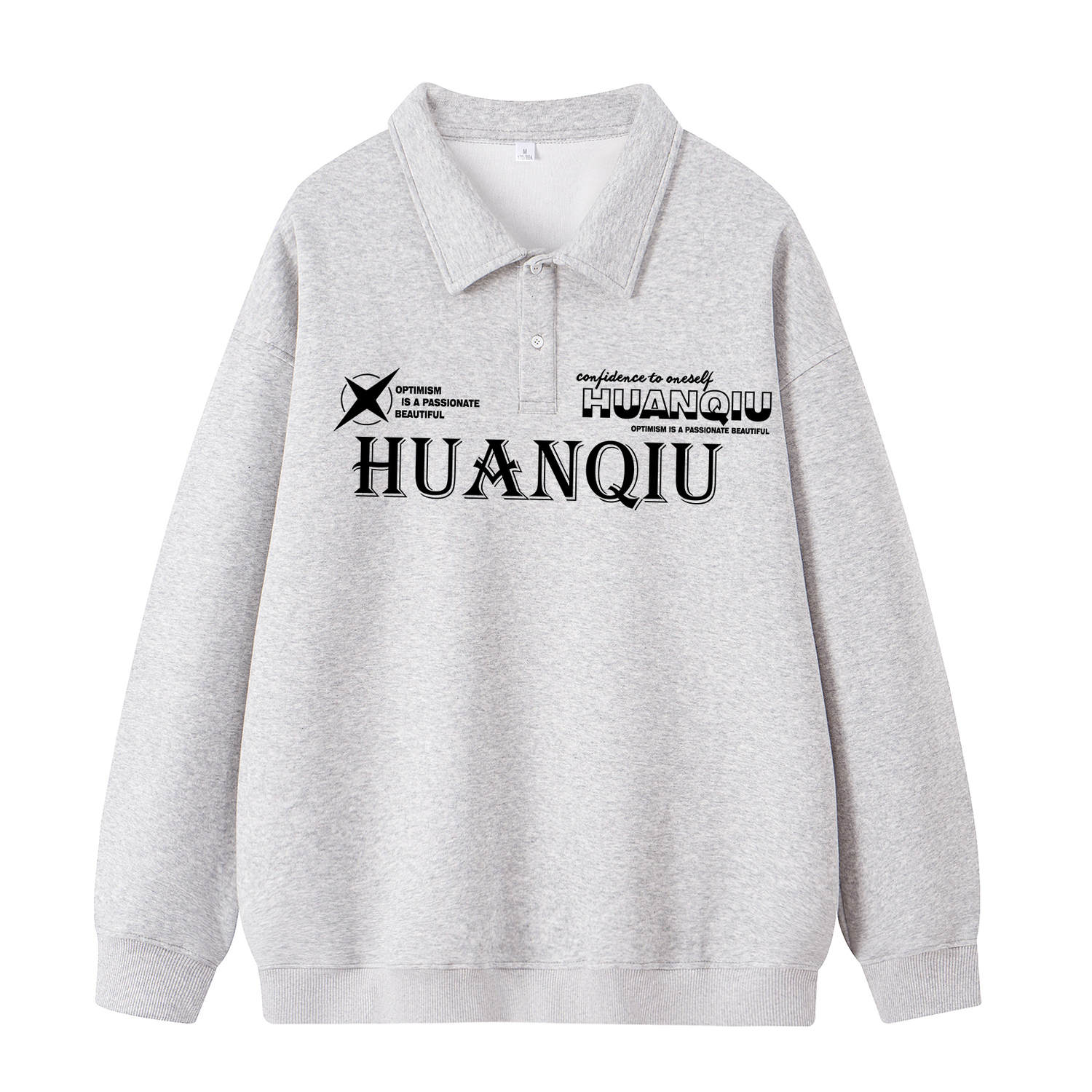 

Свитшот Unisex Lapel Moderate Heavyweight HUANQIU, heather серый