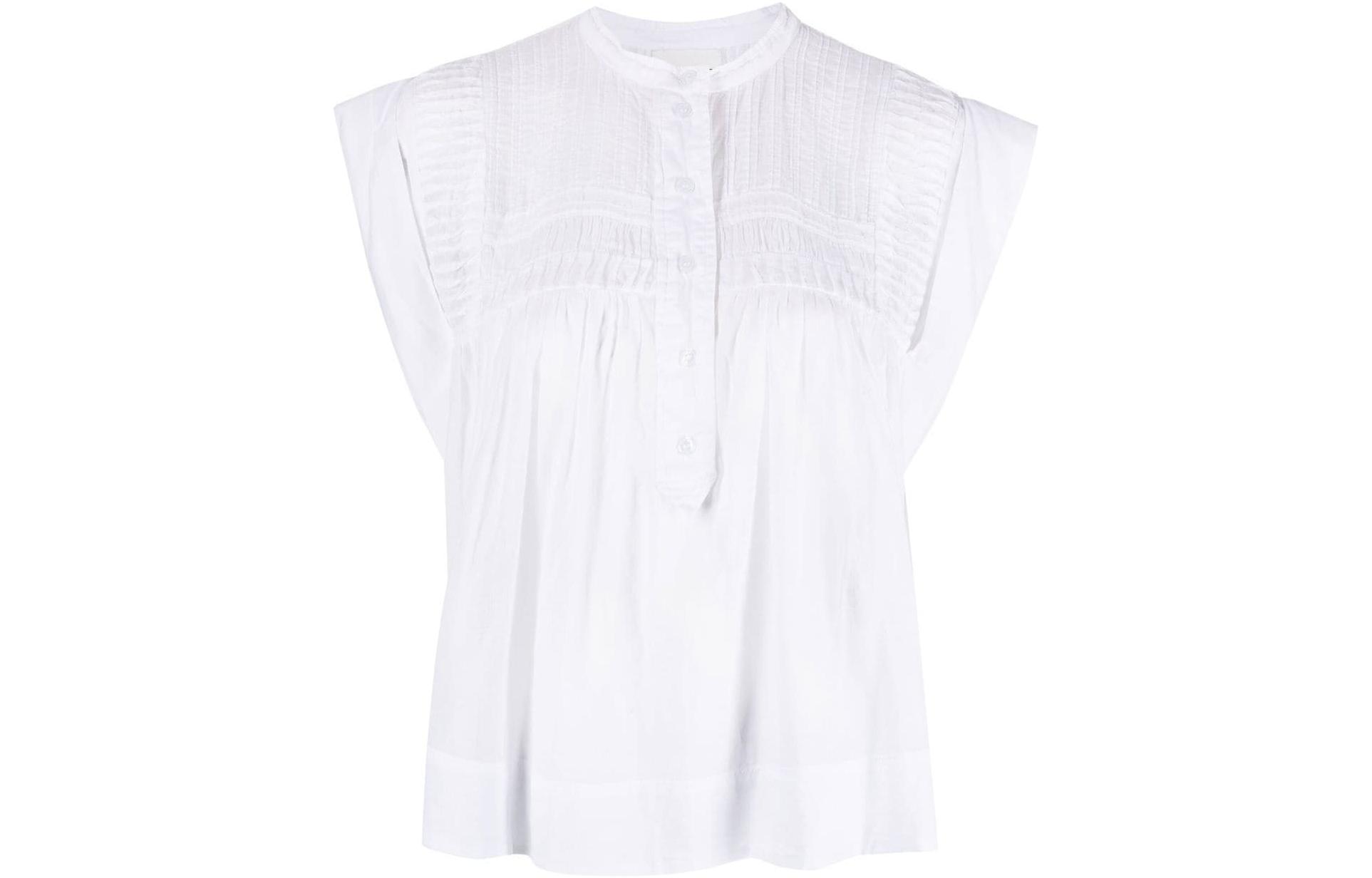 

Marant ÉTOILE Leaza Плиссированная блузка ISABEL MARANT ETOILE, белый