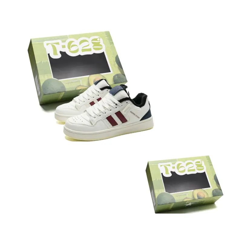 

T628 Пуховики с коробкой, противоскользящие, износостойкие, легкие низкие скейтерские кроссовки унисекс бело-красно-синие с флисовой подкладкой, цвет White Red Blue Fleece-Lined