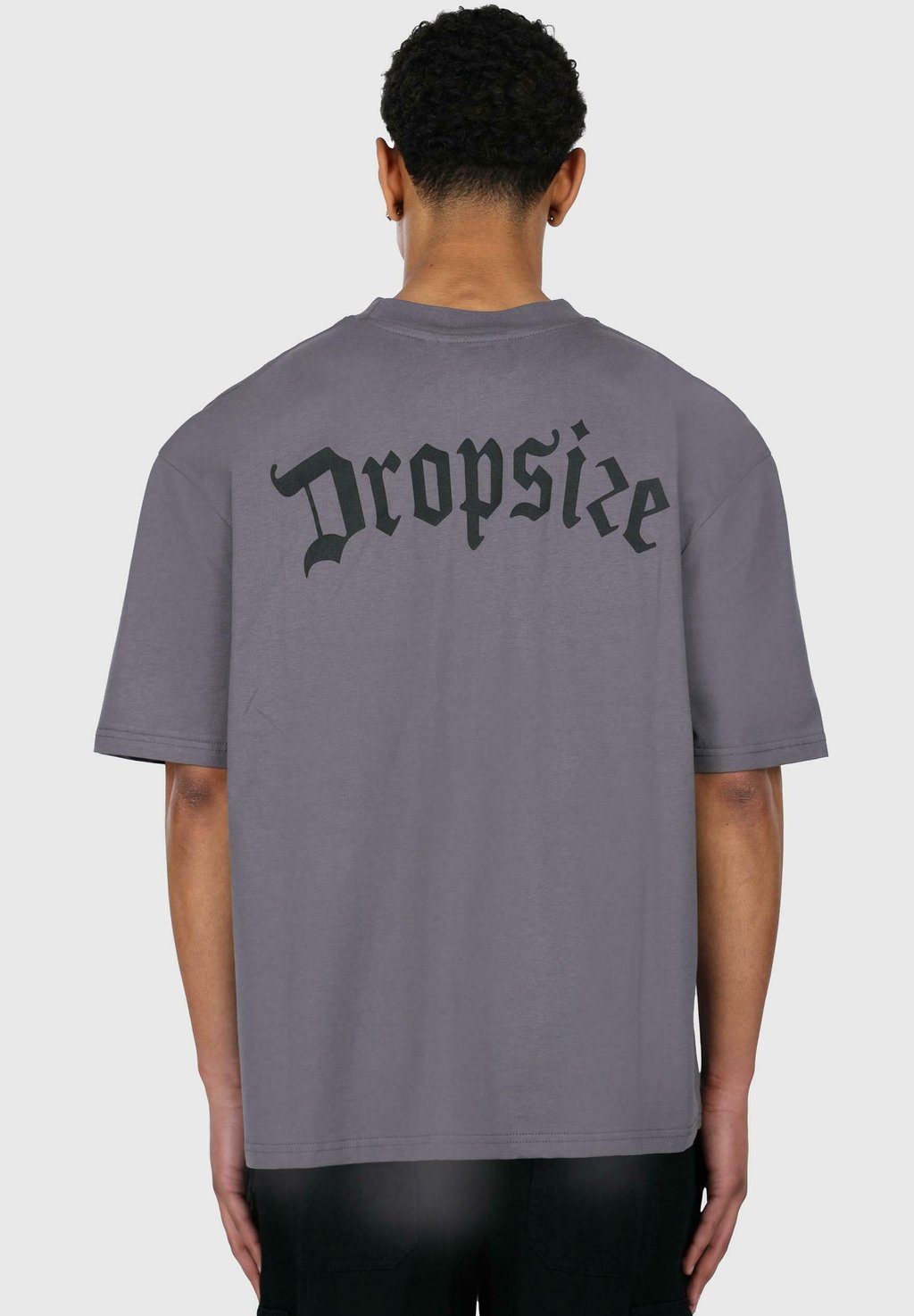 

Футболка с принтом HEAVY OVERSIZE BIG LOGO Dropsize, серый
