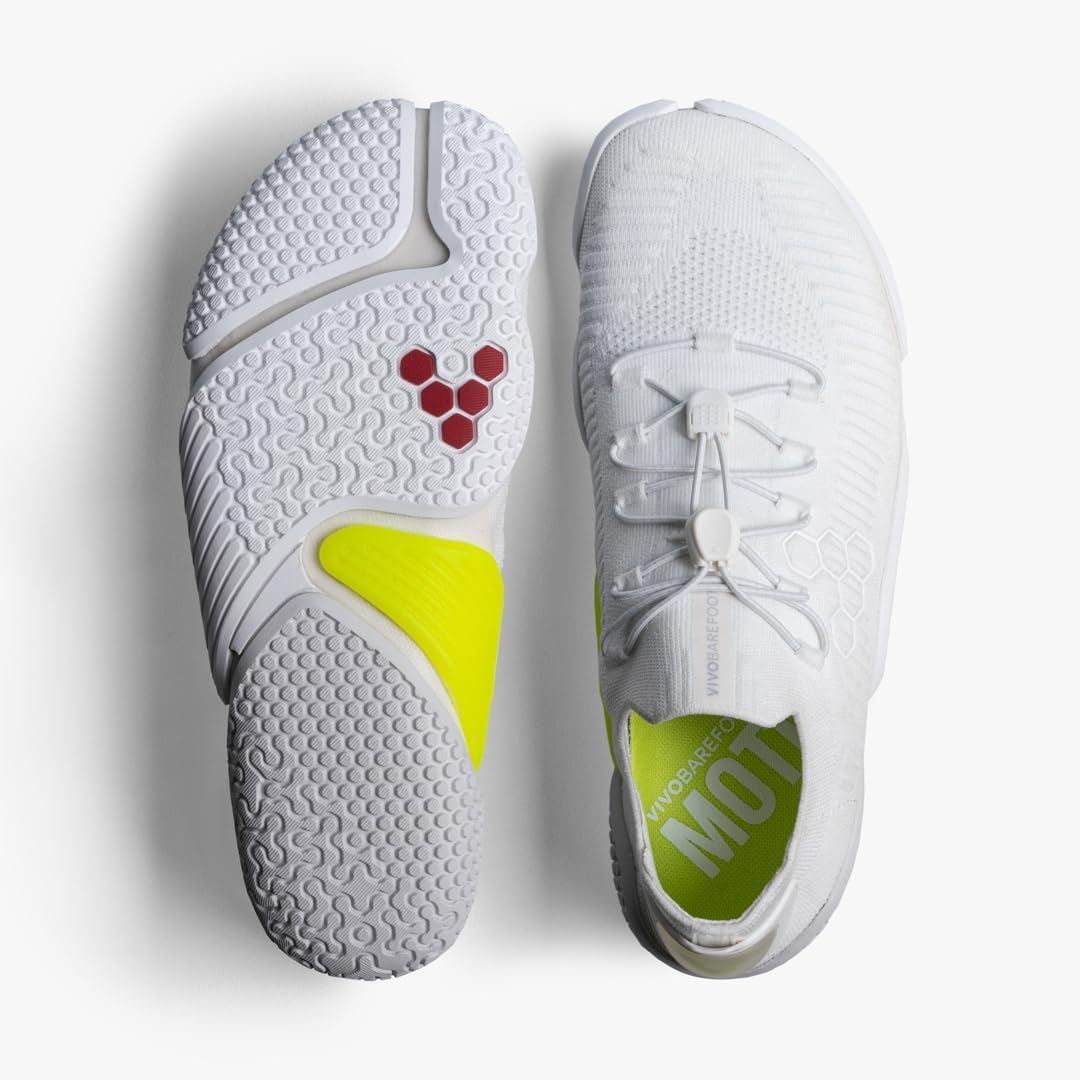 Кроссовки Vivobarefoot Motus Flex для мужчин, Обеспечивают естественное движение стопы и нулевой перепад, Улучшают силу и устойчивость, Легкие для тренировок и бега, Обувь для заземления, белый — фото 3
