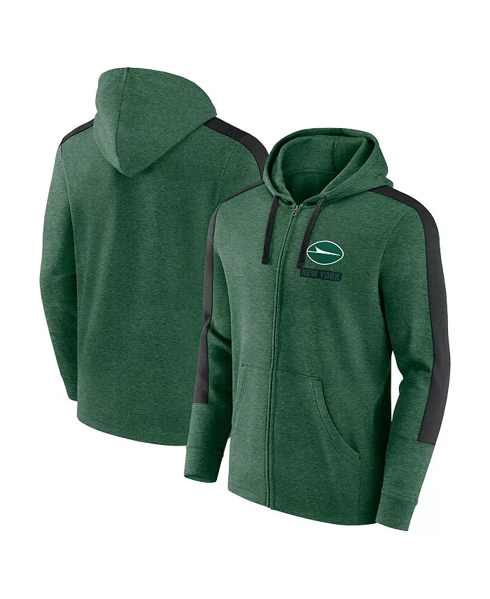 

Мужская худи на молнии Heather Green New York Jets Gains Fanatics