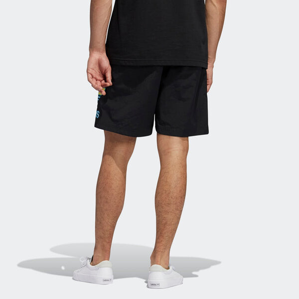 Шорты originals tr short large logo running sports shorts black Adidas, черный — фото 4