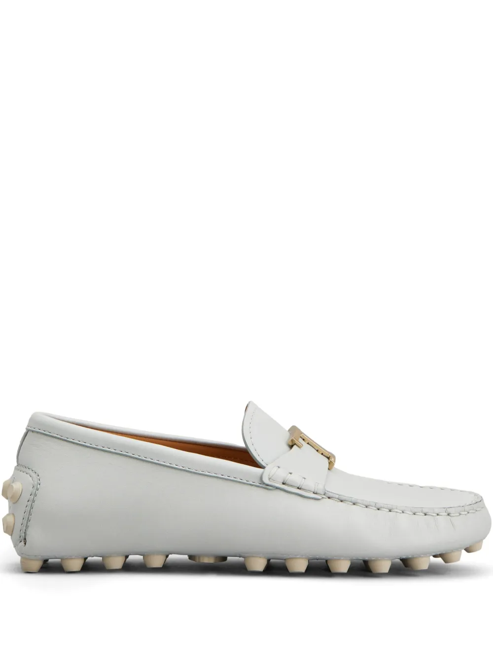 Кожаные лоферы TOD'S, серый