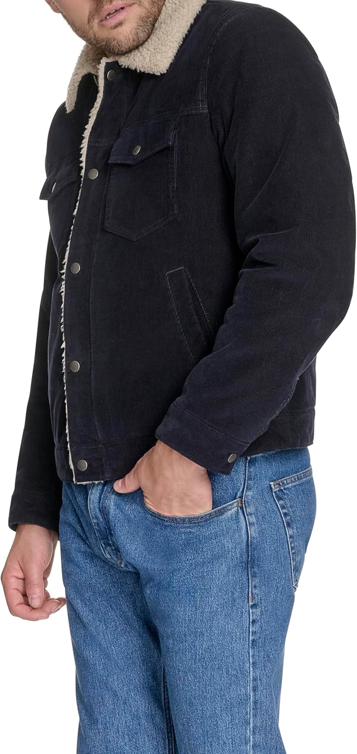 Мужская джинсовая куртка Levi's Cotton Trucker, Navy Corduroy — фото 2