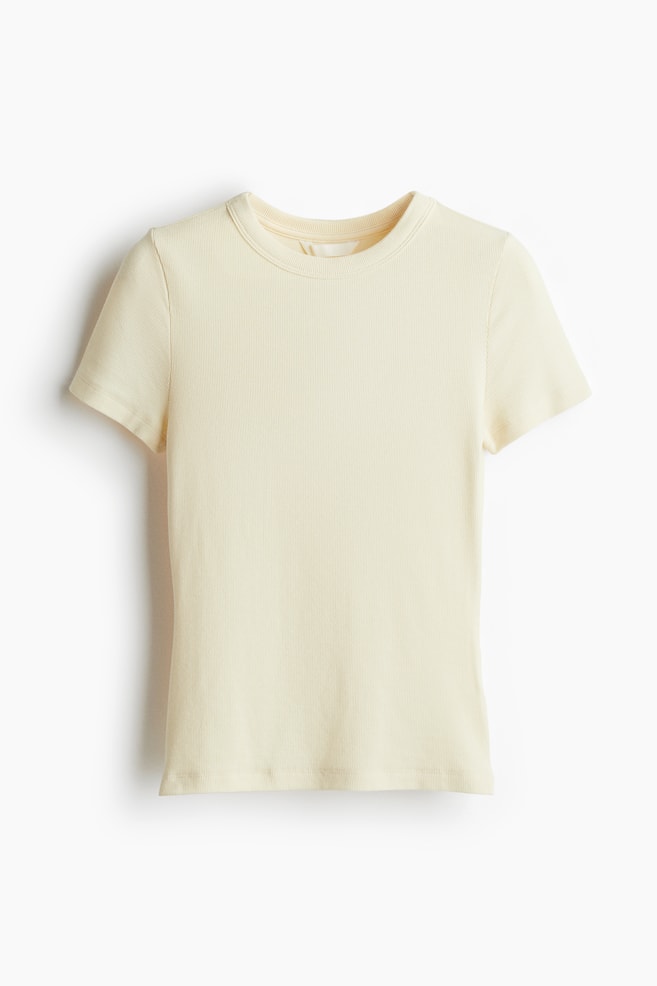 

Футболка из смеси модала в рубчик H&M, желтый
