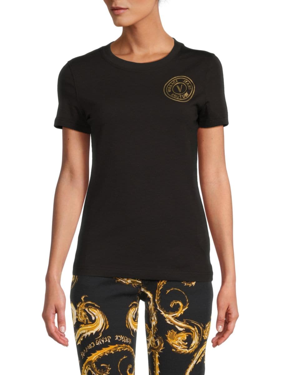 

Футболка с логотипом Versace Jeans Couture, цвет Black Gold