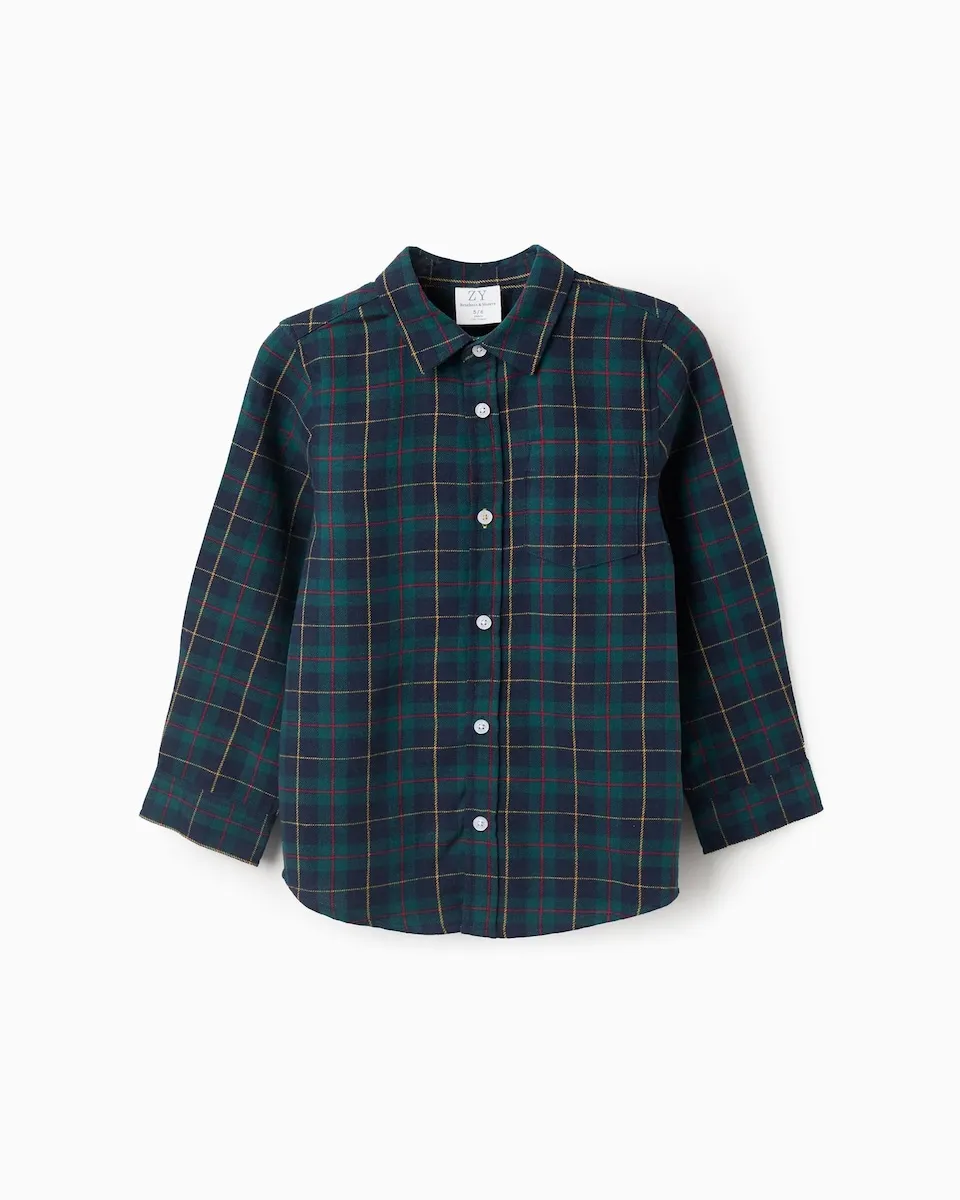 

Детская рубашка с длинным рукавом Zippy, темно-зеленый