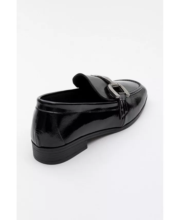 Женские лоферы Rous с кожаной вставкой Bit Forever & Always Shoes, черный — фото 4