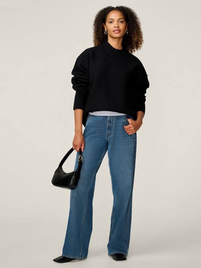 

Джемпер из шерстяной смеси Clementine с круглым вырезом OMNES, Black