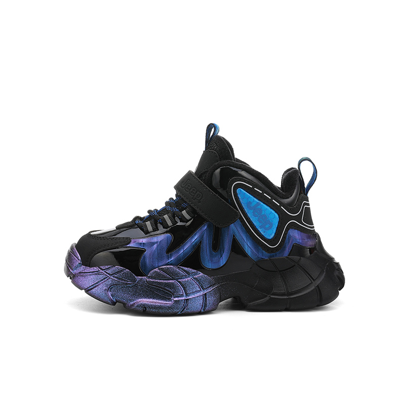 

Антискользящие износостойкие детские беговые кроссовки Kids' Jeep, черный серый