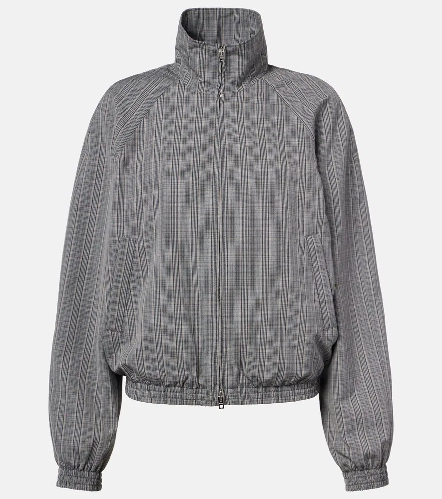 Клетчатая техническая куртка Acne Studios, серый