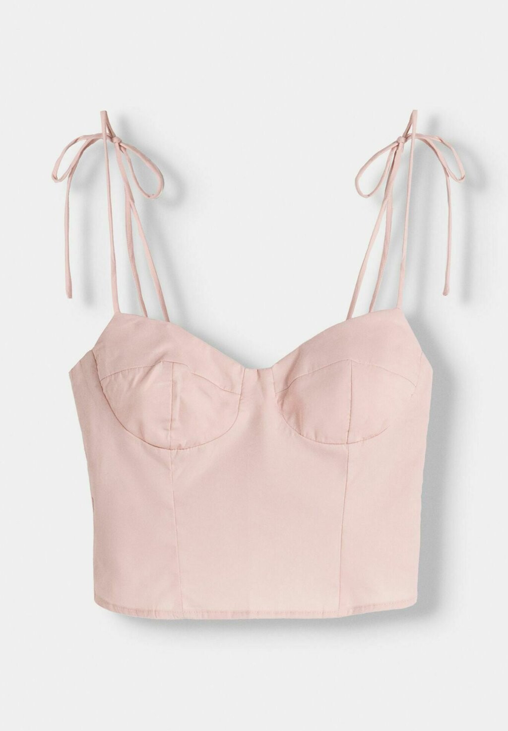 

Топ WITH STRAPS, CROP Bershka, розовый