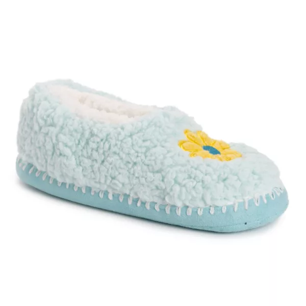 Балетки Sherpa с улыбкой женские Muk Luks, цвет aqua daisy