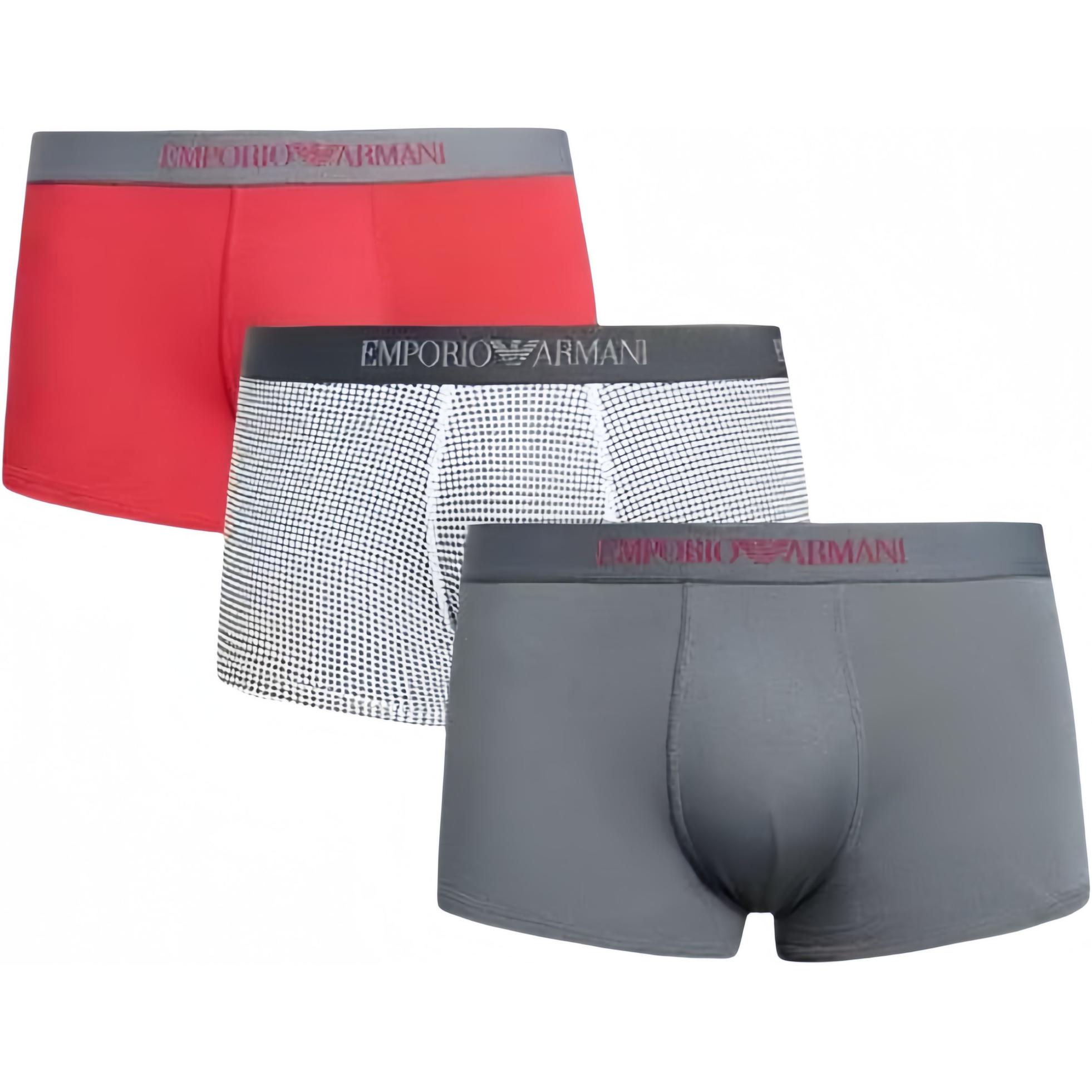 

Мужские трусы 3 штуки EMPORIO ARMANI, серый