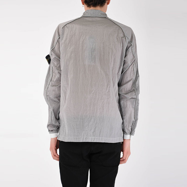 Куртка мужская серебристая Stone Island, цвет Silver — фото 4