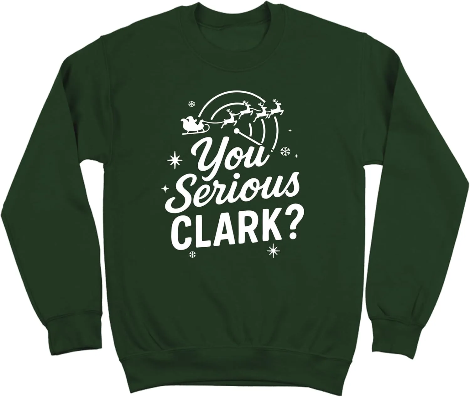 

Свитшот Donkey Tees YOU SERIOUS CLARK с новогодним принтом