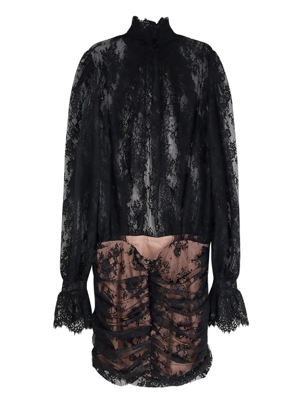 

Кружевное платье мини с драпировкой Retrofete, черный