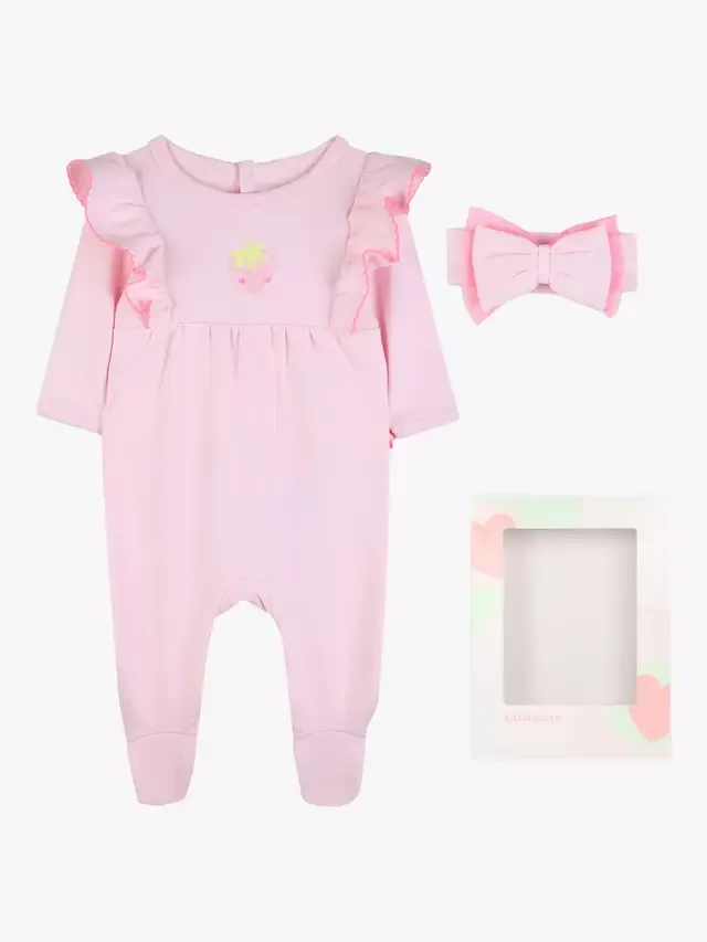 Детский пижамный комбинезон и повязка на голову, бледно-розовый Billieblush
