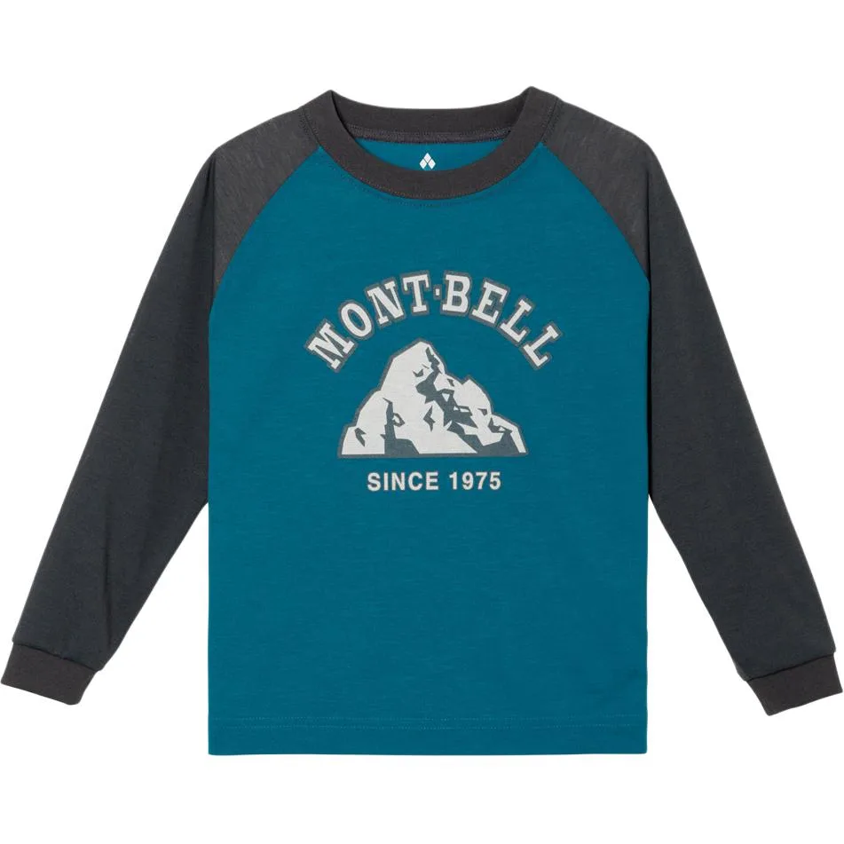 Футболка детская для возраста 3-7 лет MONTBELL, BGN/Blue Green