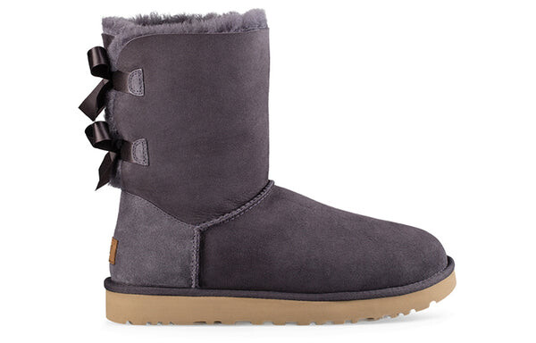 Ботинки зимние UGG Bailey Bow II 2.0 с флисовой подкладкой, фиолетово-серый — фото 2