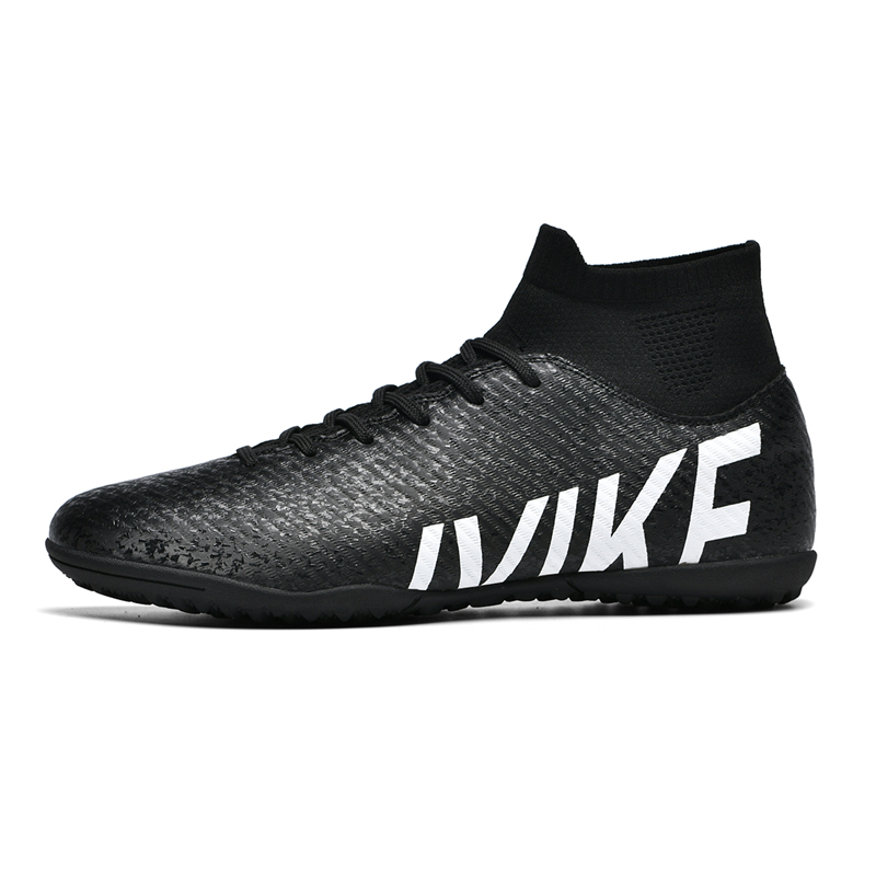 

Футбольные бутсы для детей и подростков с противоскользящей подошвой, легкие, амортизирующие, с высоким верхом CAMKIDS, черный