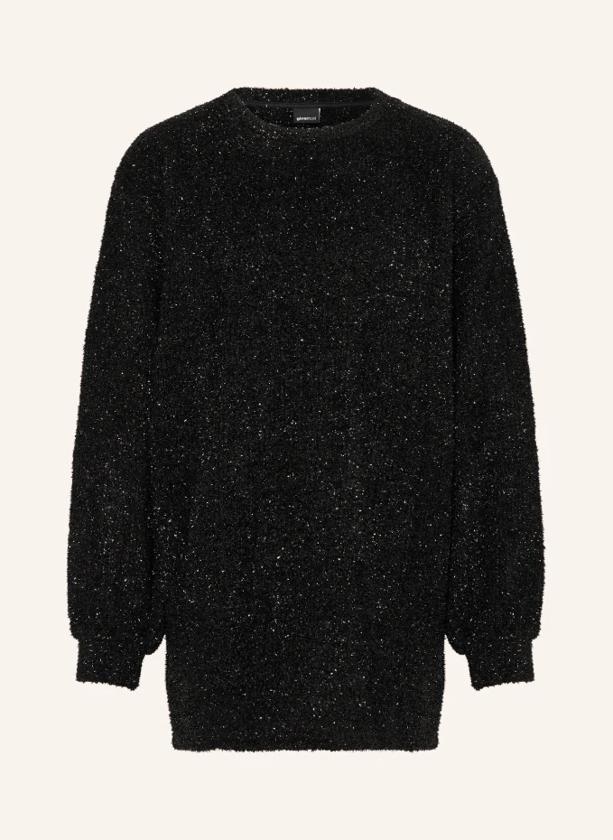 

Свитер из блестящей пряжи Gina Tricot, черный