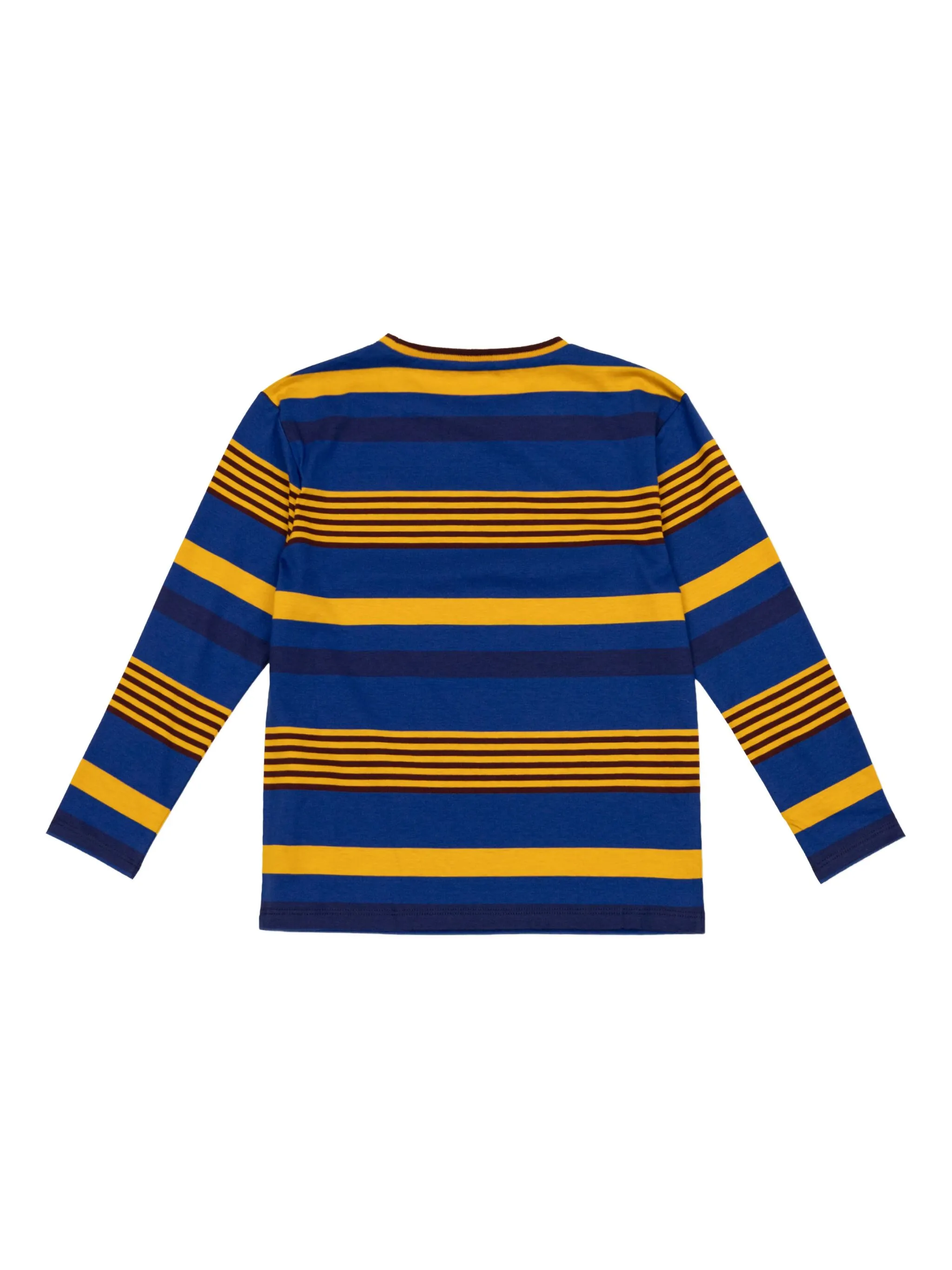 Полосатая футболка с длинными рукавами Gucci Kids, синий — фото 2